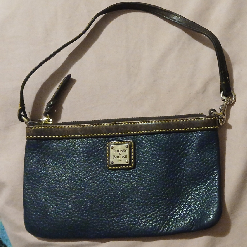 Dooney & Bourke Navy Leather Wristlet